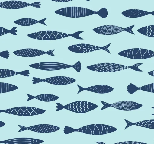 Seabrook Summer House Bay Fish Wallpaper - Bahama