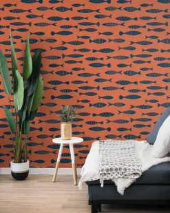 Seabrook Summer House Bay Fish Wallpaper - Coral Reef