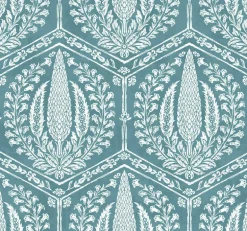Seabrook Summer House Cyrus Harvest Wallpaper - Mediterranean Blue