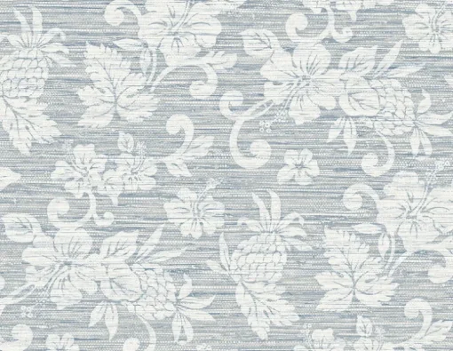 Seabrook Summer House Juno Island Floral Wallpaper - Fantasy Blue