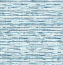 Seabrook Summer House Skye Wave Stringcloth Wallpaper - Summer Surf