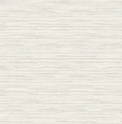 Seabrook Summer House Skye Wave Stringcloth Wallpaper - Barley White