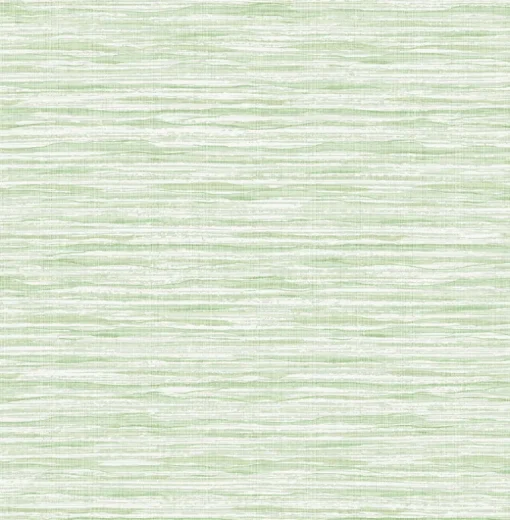 Seabrook Summer House Skye Wave Stringcloth Wallpaper - Baby Lettuce