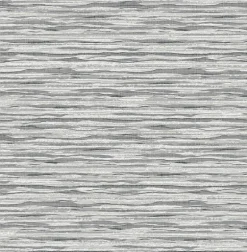 Seabrook Summer House Skye Wave Stringcloth Wallpaper - Rainy day Surf