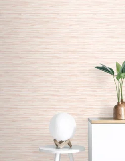 Seabrook Summer House Skye Wave Stringcloth Wallpaper - Sunrise Sky