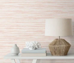 Seabrook Summer House Skye Wave Stringcloth Wallpaper - Sunrise Sky