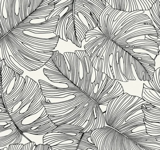 Seabrook Summer House Tarra Monstera Leaf Wallpaper - Contrasto