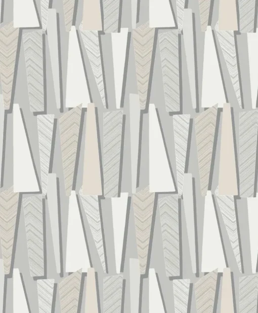 Seabrook The Simple Life Geometric Shadows Wallpaper - Stone