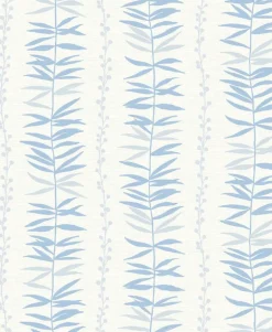 Seabrook The Simple Life Summer Garland Wallpaper - Sky Blue