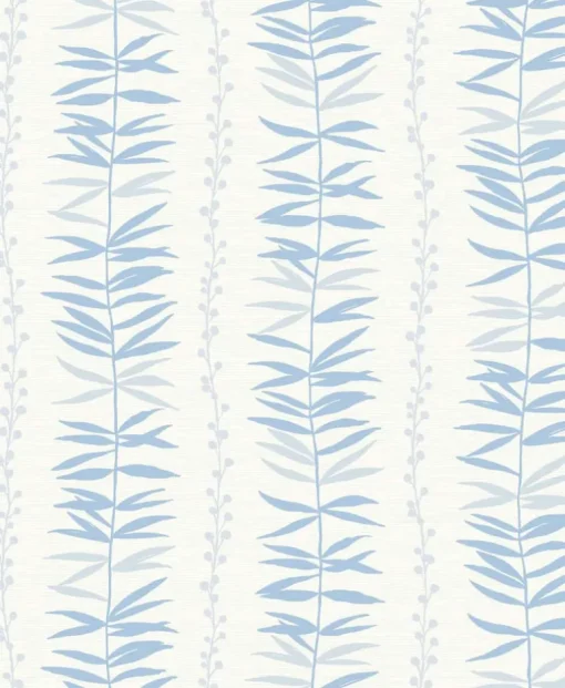 Seabrook The Simple Life Summer Garland Wallpaper - Sky Blue