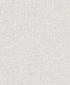 Seabrook White Heron Abington Faux Linen Wallpaper - Modern Grey