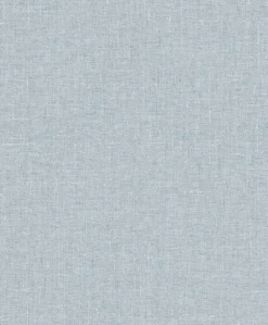 Seabrook White Heron Abington Faux Linen Wallpaper - Denim Wash