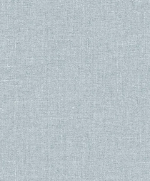 Seabrook White Heron Abington Faux Linen Wallpaper - Denim Wash
