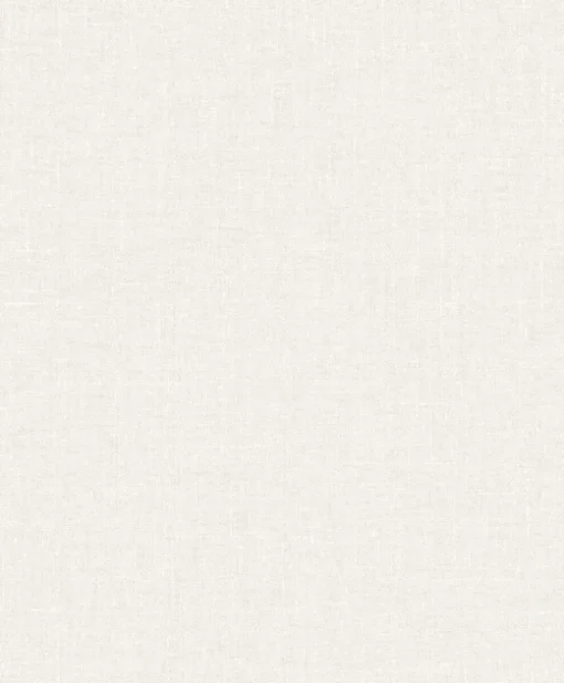 Seabrook White Heron Abington Faux Linen Wallpaper - Cotton