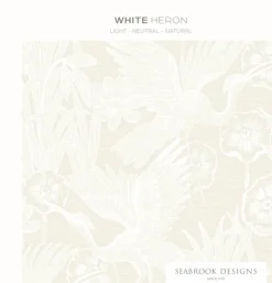 Seabrook White Heron Abington Faux Linen Wallpaper - Denim Wash