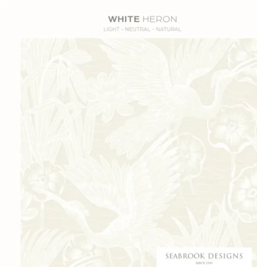 Seabrook White Heron Abington Faux Linen Wallpaper - Denim Wash
