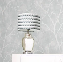 Seabrook White Heron Avena Branches Wallpaper - Winter Grey