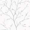 Seabrook White Heron Branching Out Wallpaper - Slate Blue