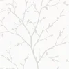 Seabrook White Heron Branching Out Wallpaper - Winter Grey