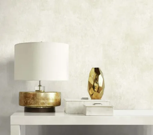 Seabrook White Heron Claire Faux Suede Wallpaper - Warm Pearl