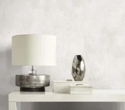 Seabrook White Heron Claire Faux Suede Wallpaper - Cool Pearl