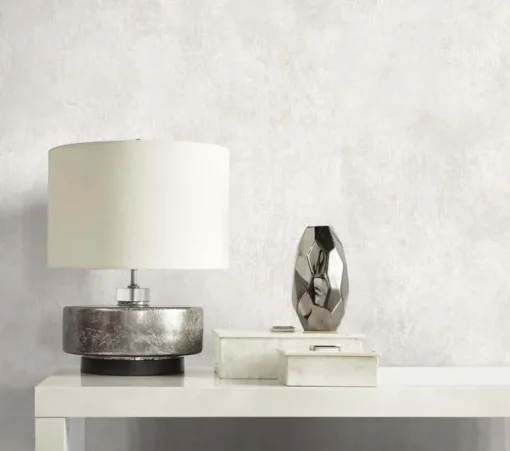 Seabrook White Heron Claire Faux Suede Wallpaper - Cool Pearl