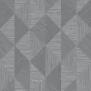 Seabrook White Heron Diamond Inlay Wallpaper - Charcoal Grass