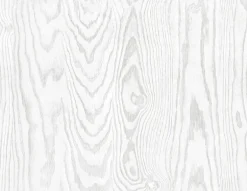 Seabrook White Heron Kyoto Faux Woodgrain Wallpaper - Modern Wash
