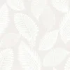 Seabrook White Heron Tossed Leaves Wallpaper - Cool Linen
