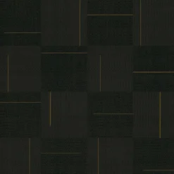 Signature Textures Geo Block Weave Wallpaper - Black