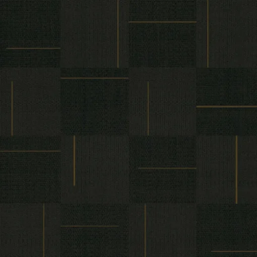 Signature Textures Geo Block Weave Wallpaper - Black
