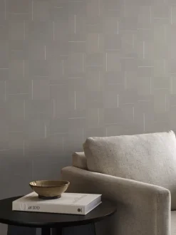 Signature Textures Geo Block Weave Wallpaper - Taupe