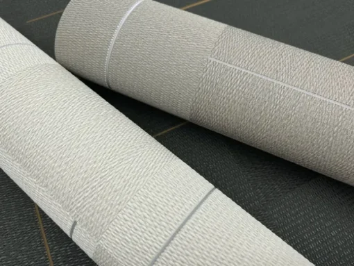 Signature Textures Geo Block Weave Wallpaper - Ivory