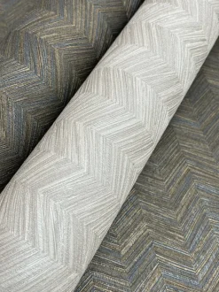 Signature Textures Raised Chevron Wallpaper - Royal Blue