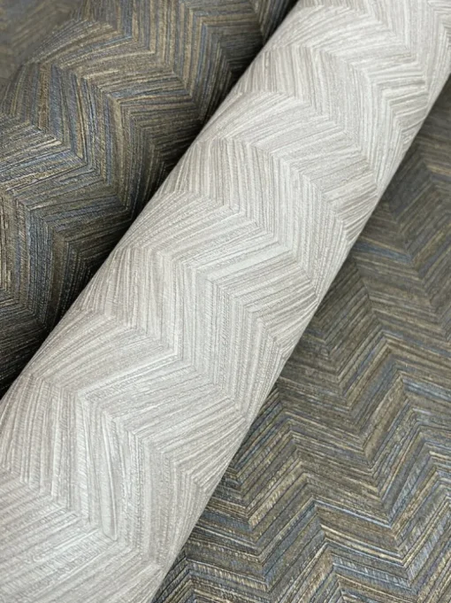 Signature Textures Raised Chevron Wallpaper - Royal Blue