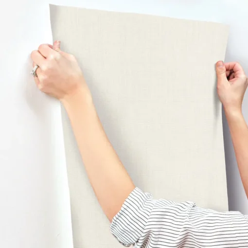 Signature Textures Sofia Weave Wallpaper - Cream
