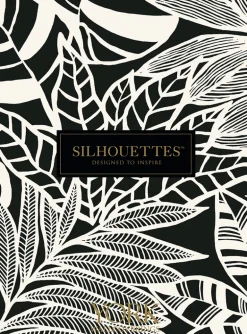 Silhouettes Imperial Blossoms Branch Wallpaper - Metallic Gold & White