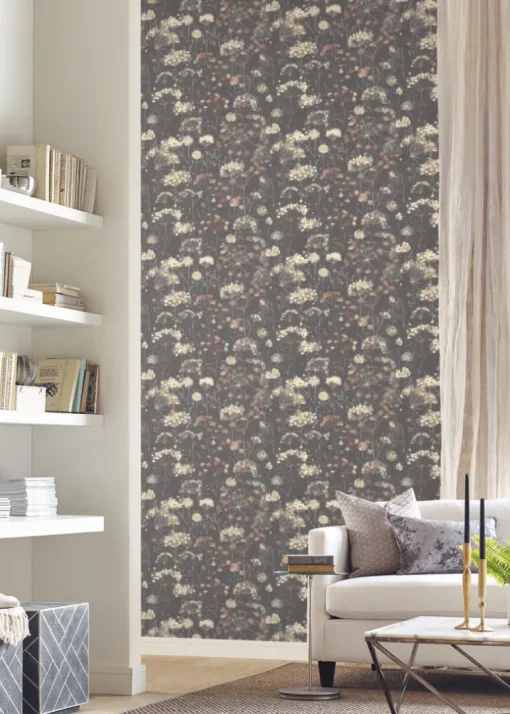 Simply Candice Botanical Fantasy Peel & Stick Wallpaper - Charcoal