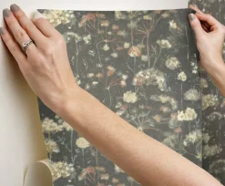 Simply Candice Botanical Fantasy Peel & Stick Wallpaper - Charcoal