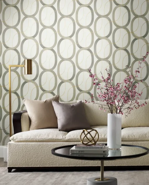Simply Candice Interlock Peel & Stick Wallpaper - Taupe