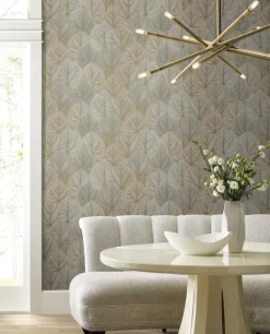Simply Candice Leaf Concerto Peel & Stick Wallpaper - Taupe