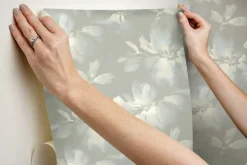 Simply Candice Midnight Blooms Peel & Stick Wallpaper - Light Blue