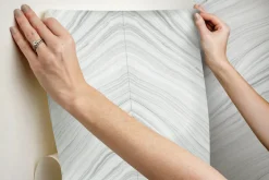 Simply Candice Onyx Strata Peel & Stick Wallpaper - Sheer Grey