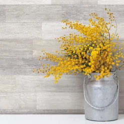 Simply Farmhouse Pallet Board Wallpaper - Bleached