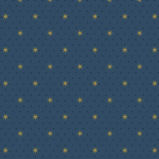 Small Prints Resource Library Stella Star Wallpaper - Navy