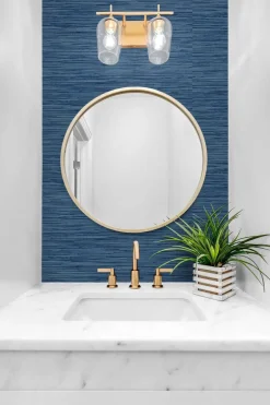 Stacy Garcia Home Faux Grasscloth Peel & Stick Wallpaper - Blue