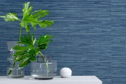 Stacy Garcia Home Faux Grasscloth Peel & Stick Wallpaper - Blue