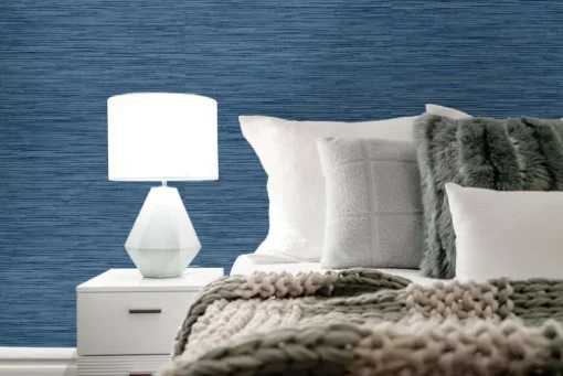 Stacy Garcia Home Faux Grasscloth Peel & Stick Wallpaper - Blue