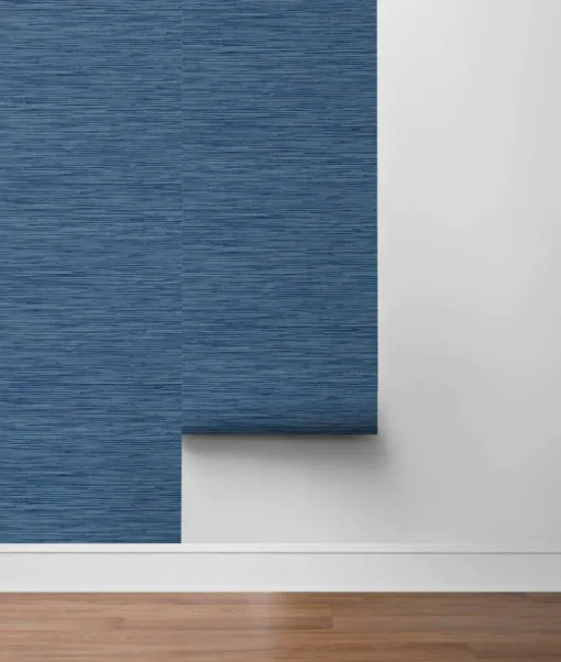 Stacy Garcia Home Faux Grasscloth Peel & Stick Wallpaper - Blue