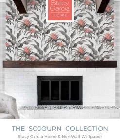 Stacy Garcia Home Faux Grasscloth Peel & Stick Wallpaper - Grey